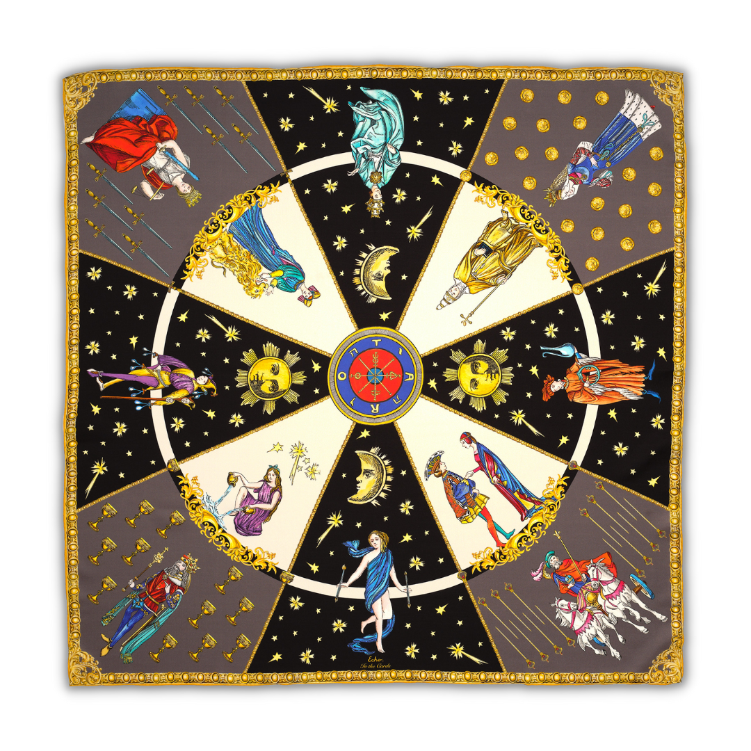 In The Cards Silk Square Scarf
