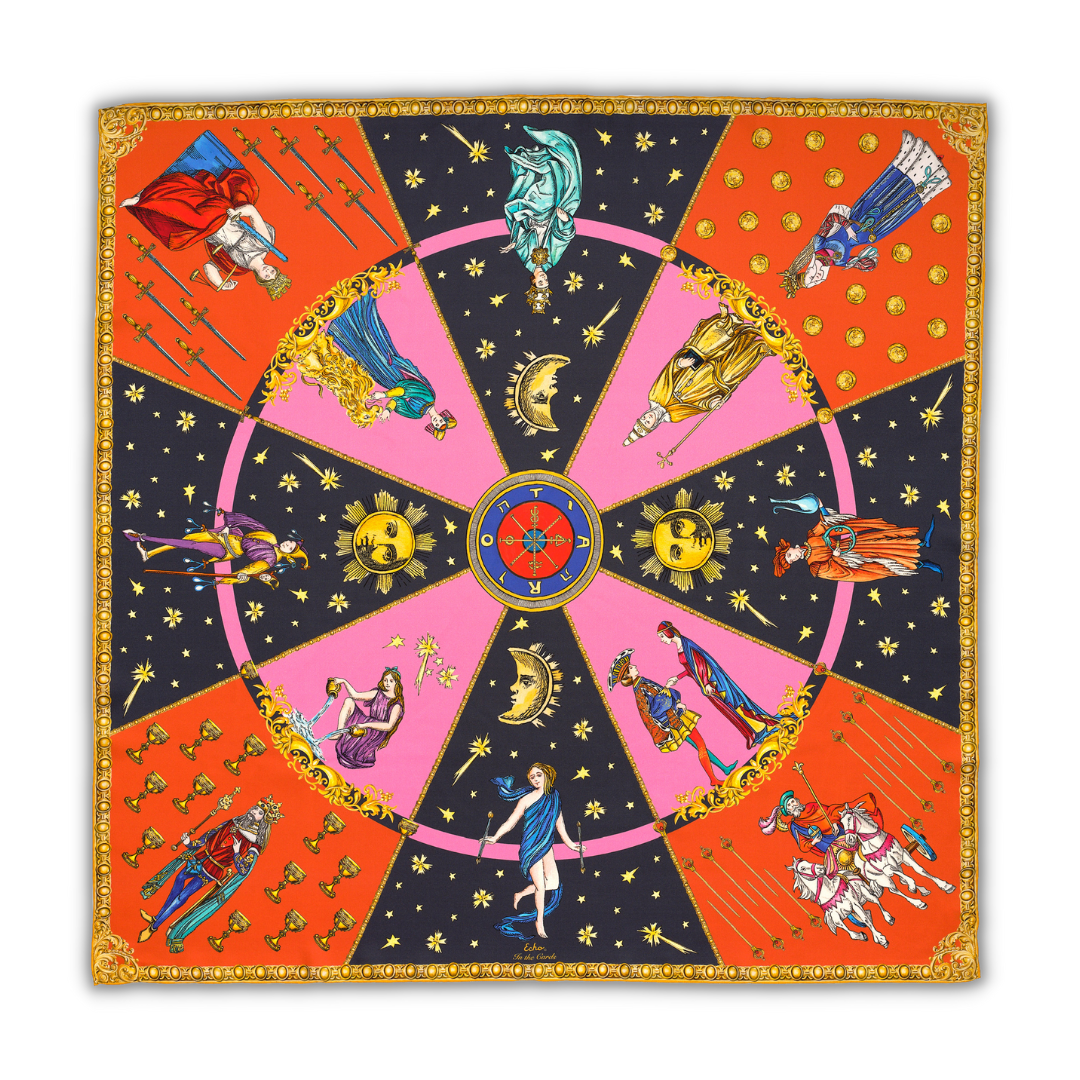 In The Cards Silk Square Scarf