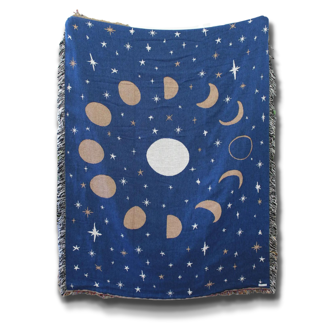 Moon Phases Tapestry Blanket