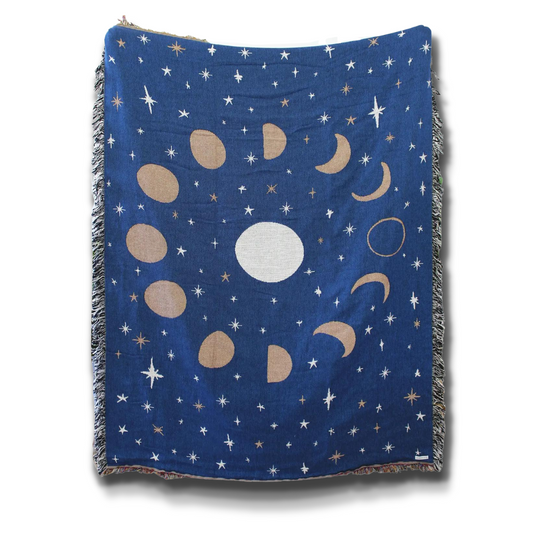 Moon Phases Tapestry Blanket