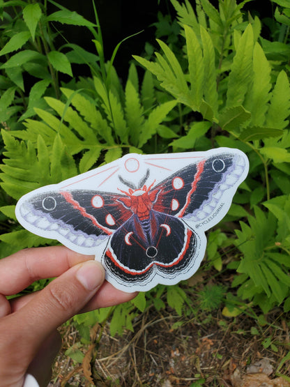 Lunar Moth Vinyl Sticker
