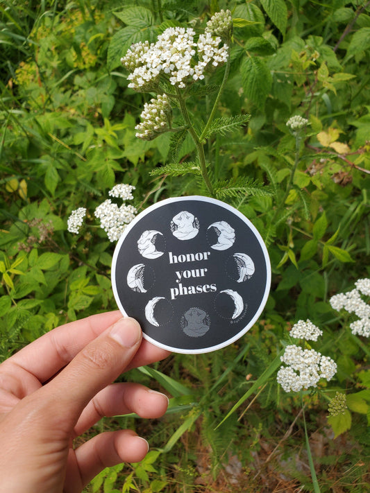 Honor Your Phases Vinyl Sticker