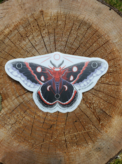Lunar Moth Vinyl Sticker