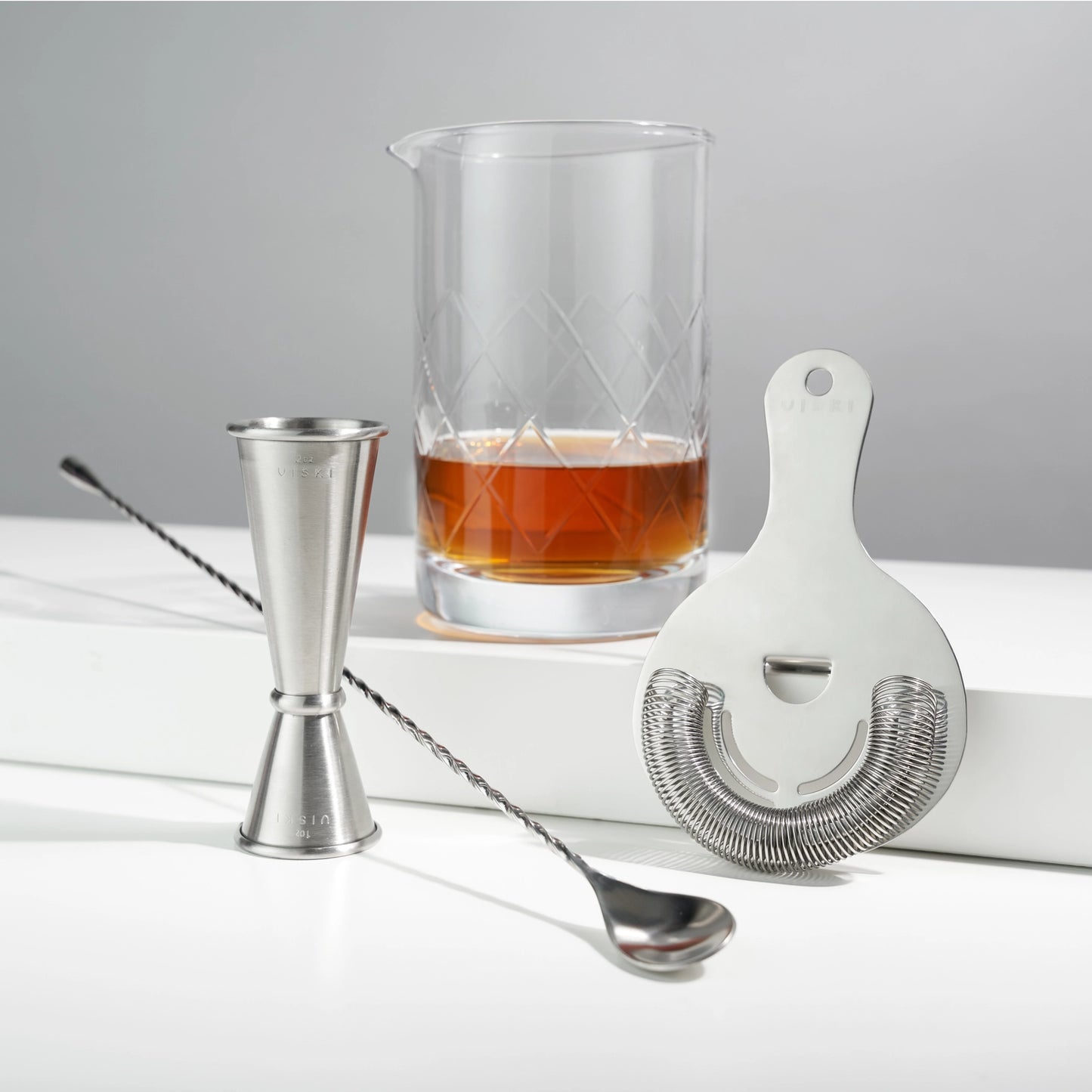 Harrison Stainless Steel & Crystal Mixologist Set