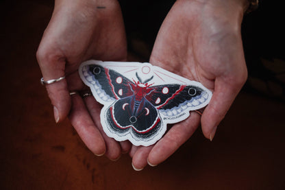 Lunar Moth Vinyl Sticker
