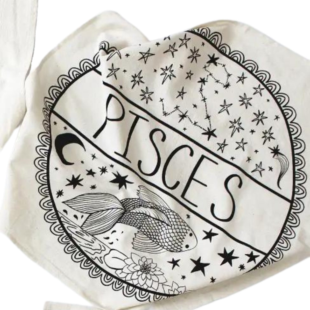 Pisces Printed Tea Towel