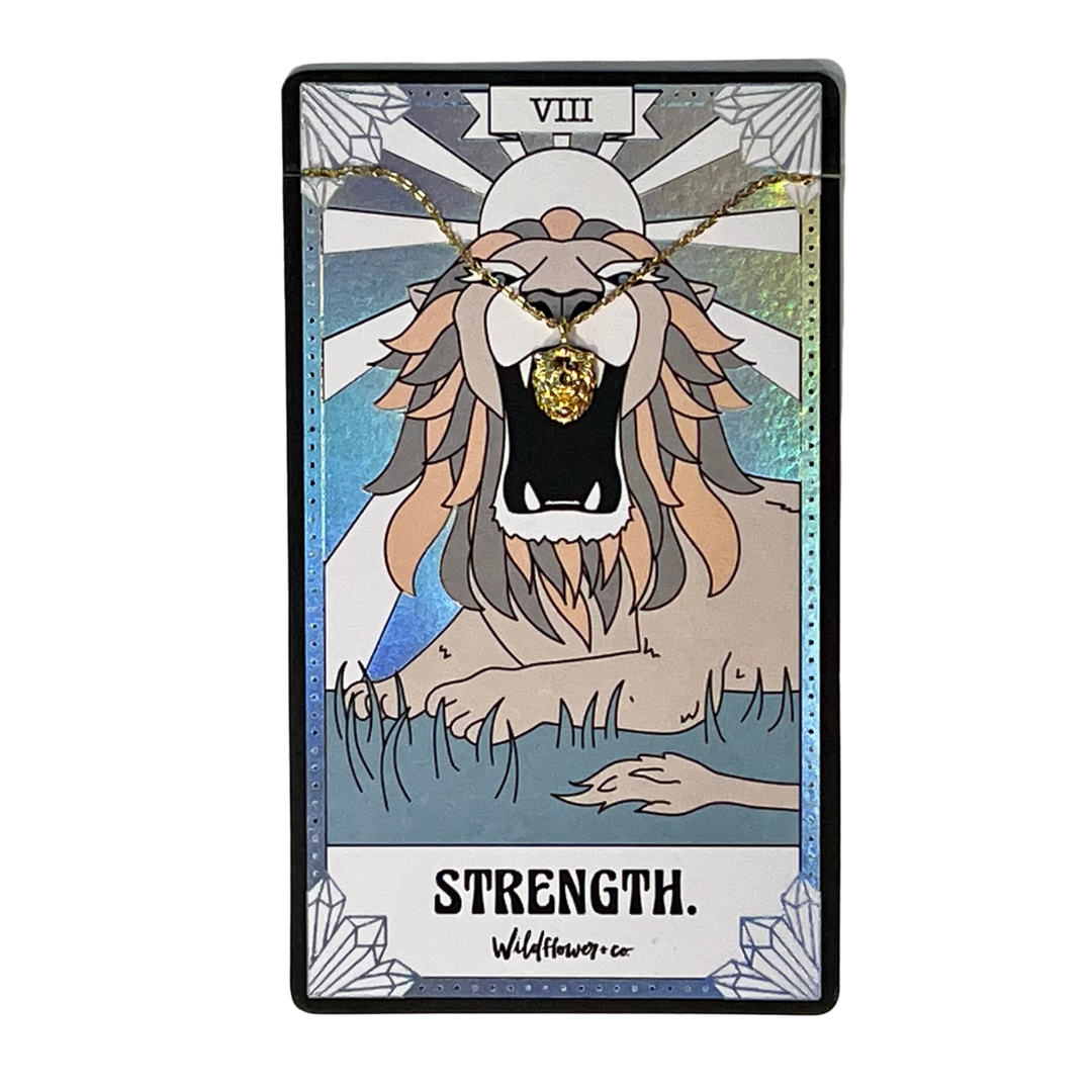 Tarot Card Necklace - Strength – Florence Selene Tarot