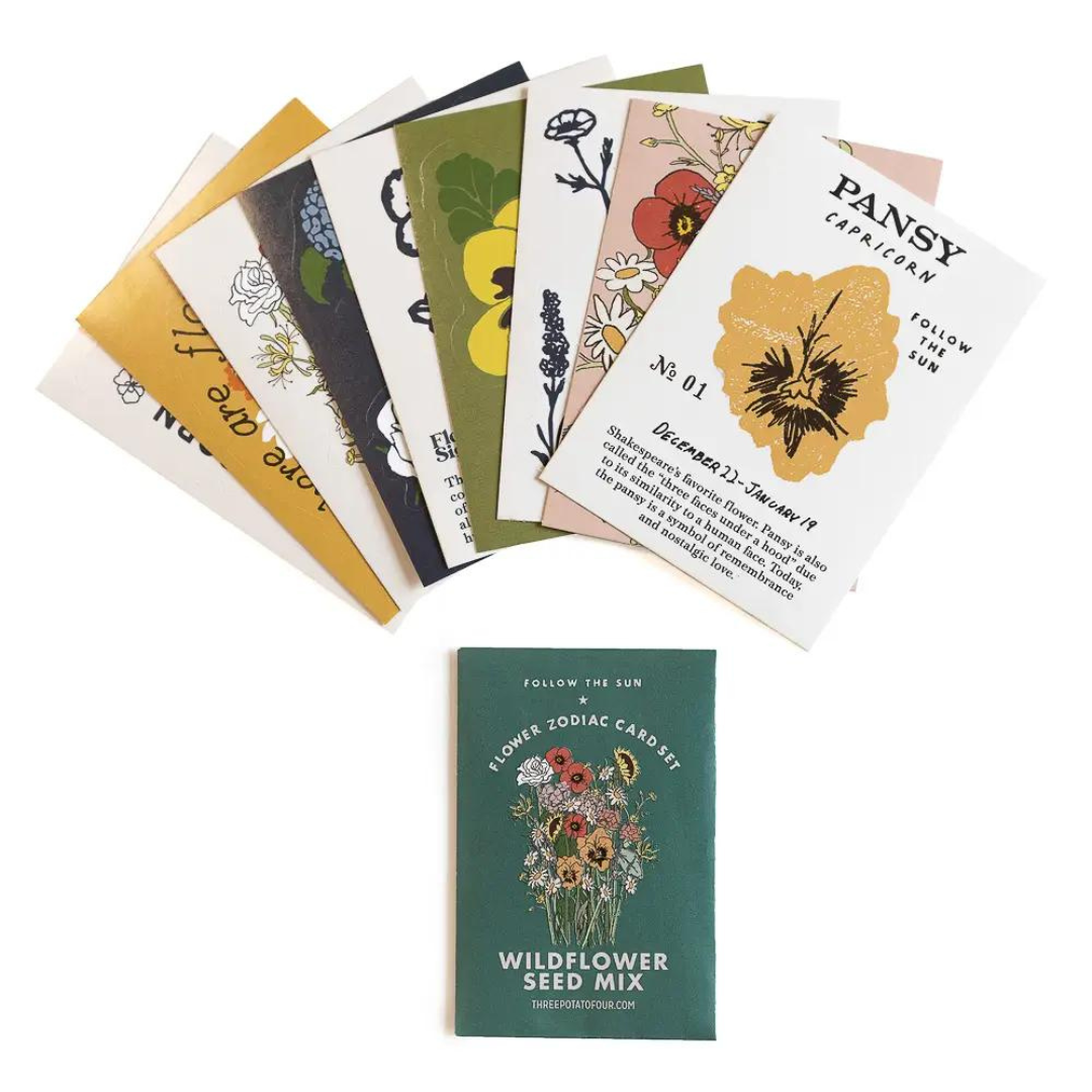 Flower Zodiac Card Set