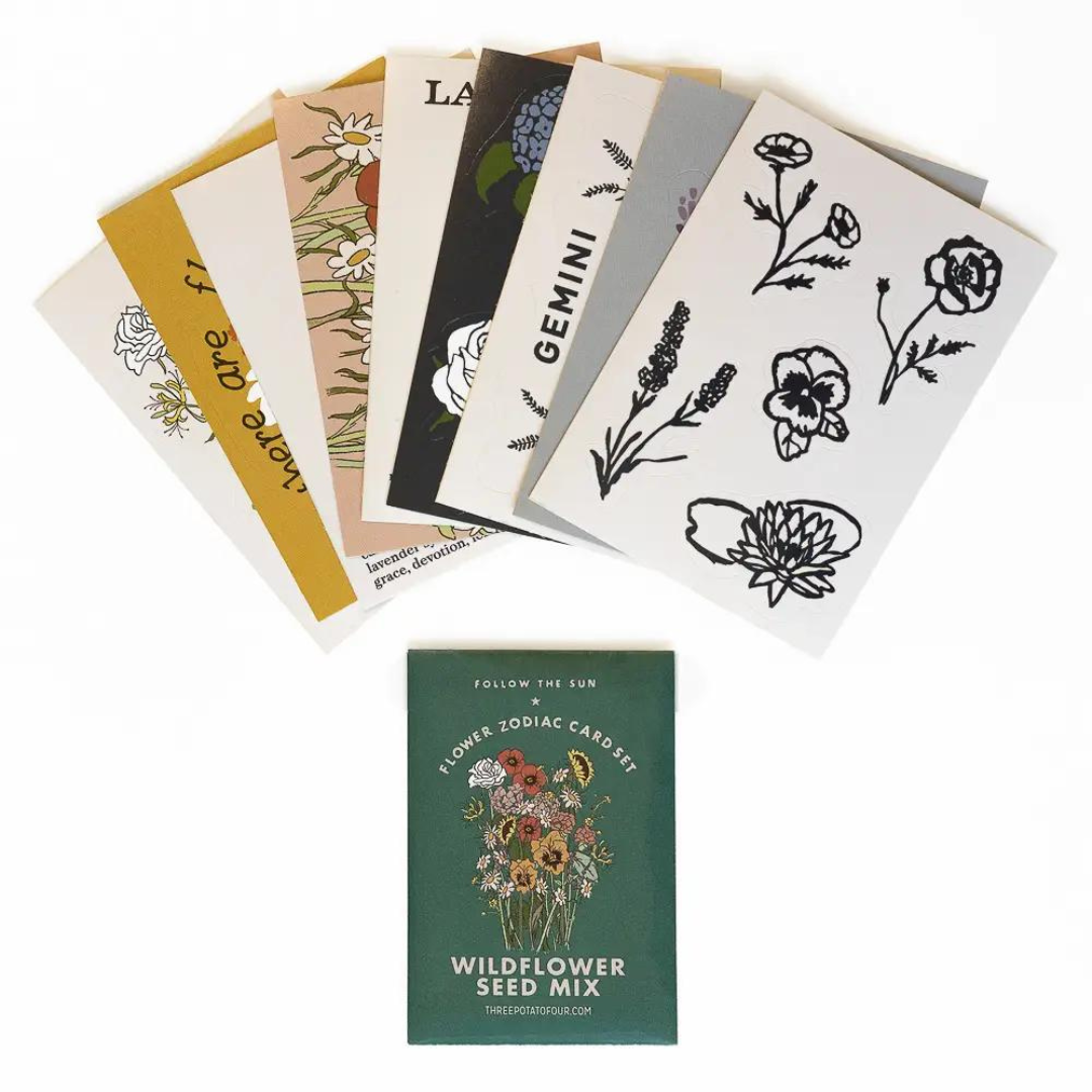 Flower Zodiac Card Set