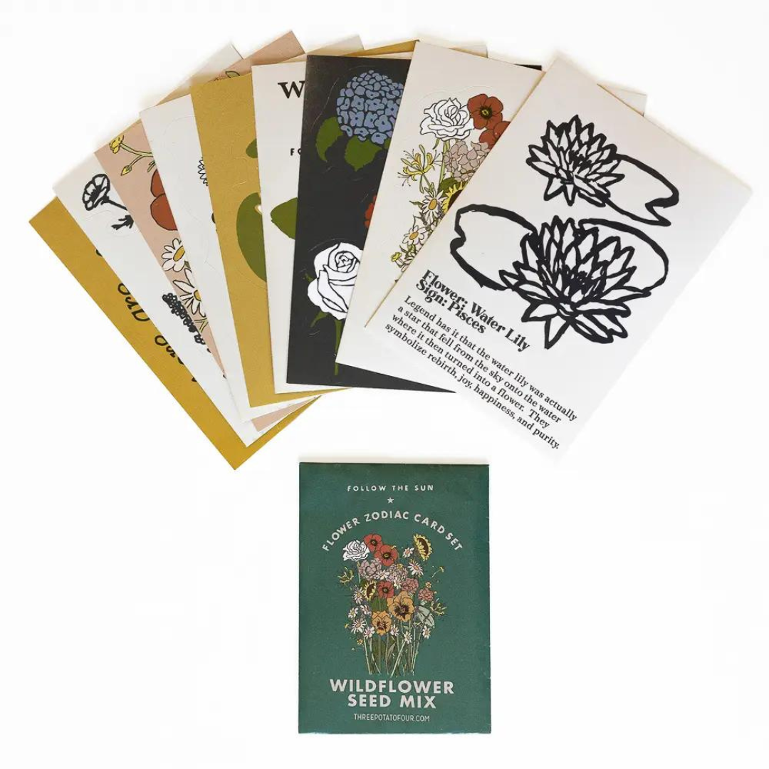 Flower Zodiac Card Set