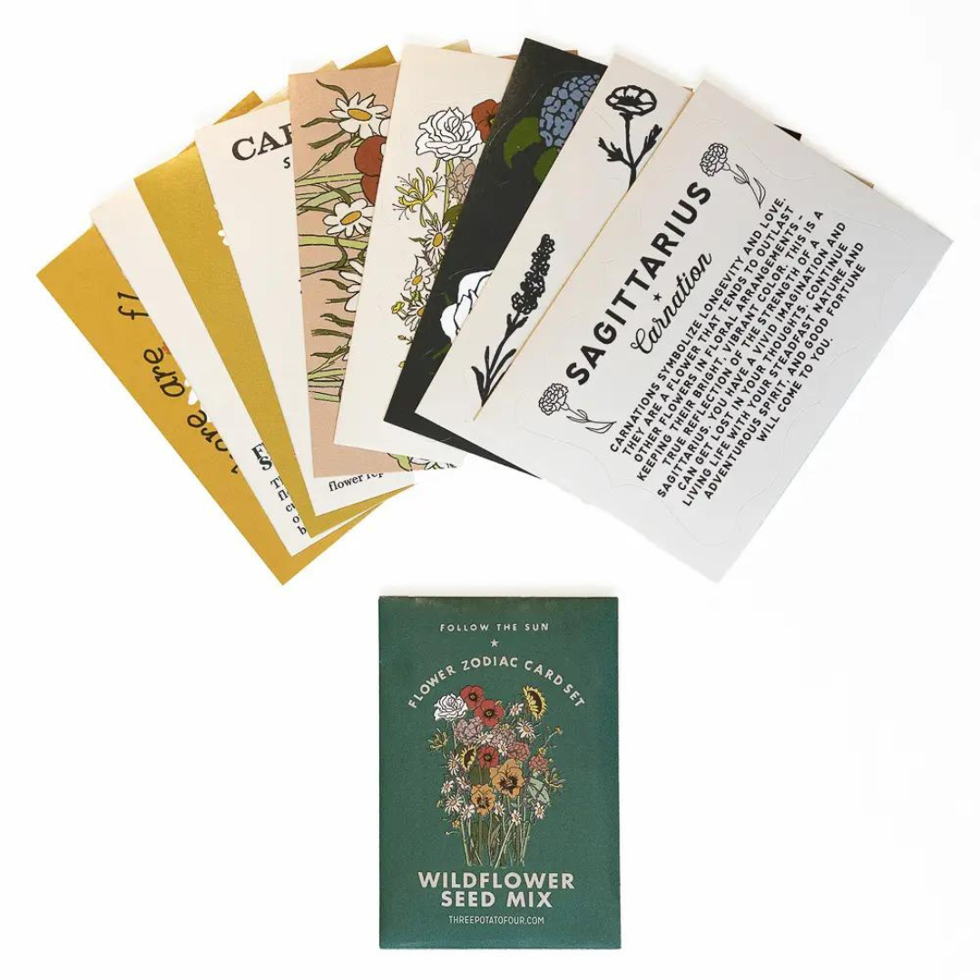 Flower Zodiac Card Set