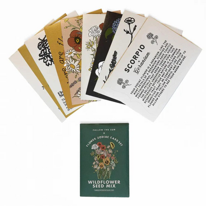 Flower Zodiac Card Set