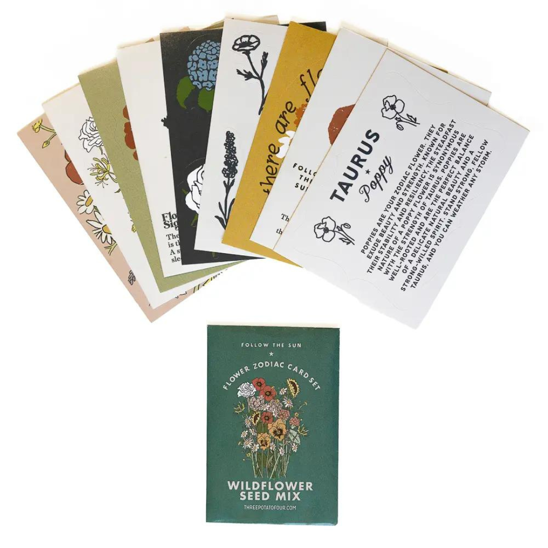 Flower Zodiac Card Set
