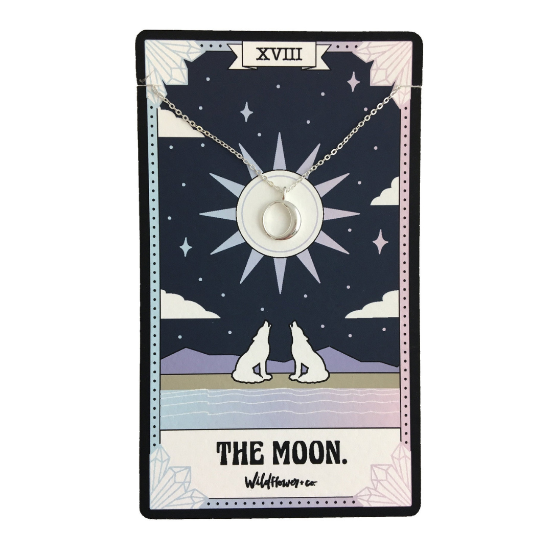 Tarot Card Necklace - The Moon – Florence Selene Tarot
