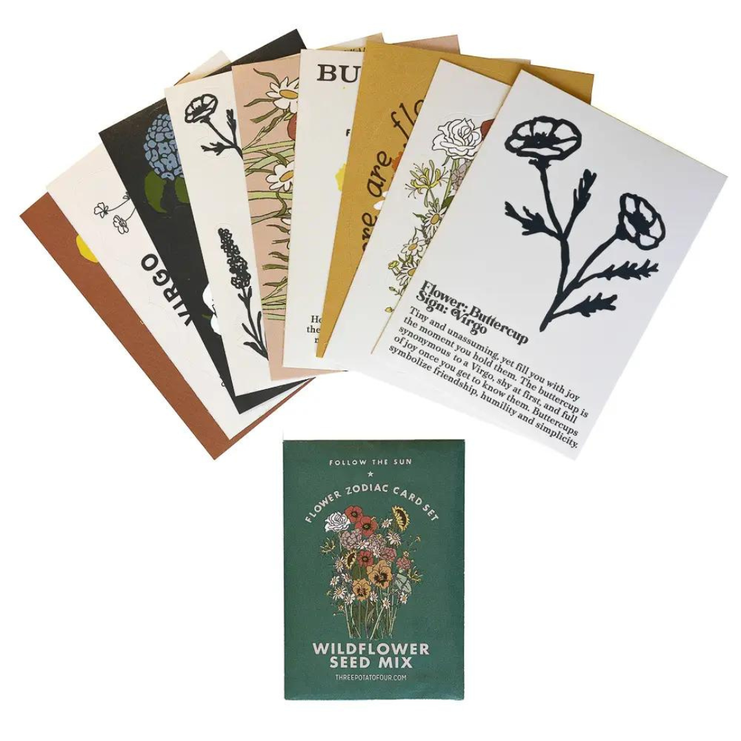 Flower Zodiac Card Set